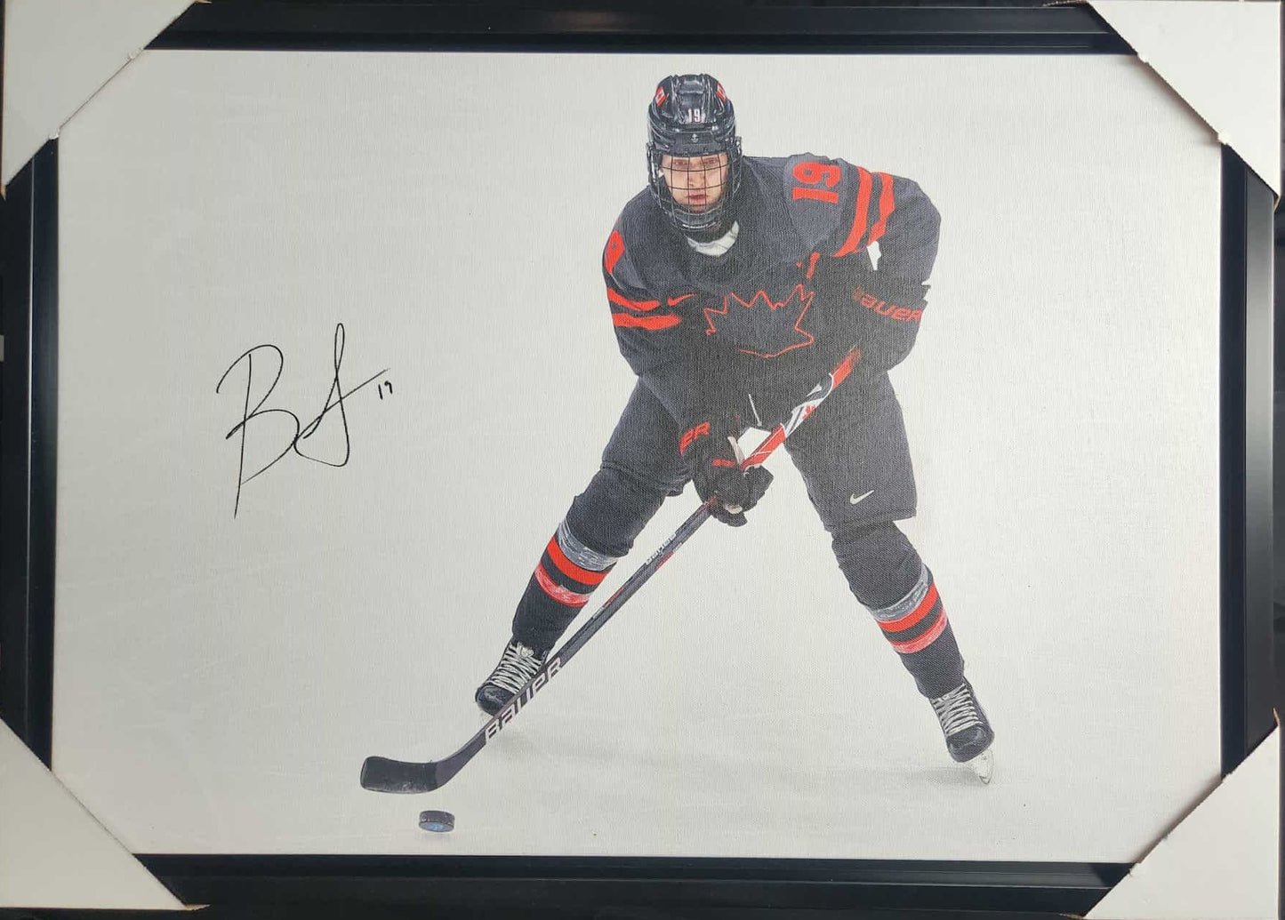 Brianne Jenner Signed & Framed Canvas – Team Canada