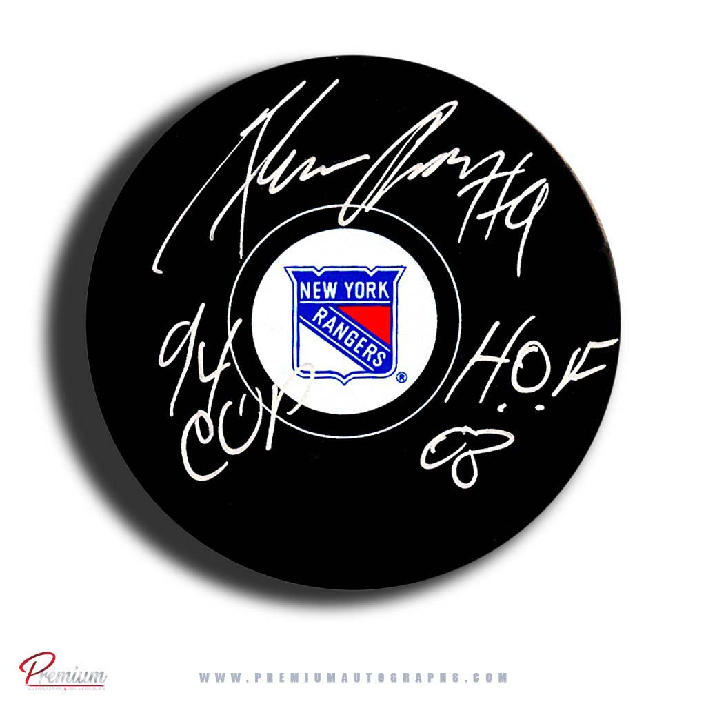 Glenn Anderson New York Rangers Autographed Puck w/ 94 Cup Inscription