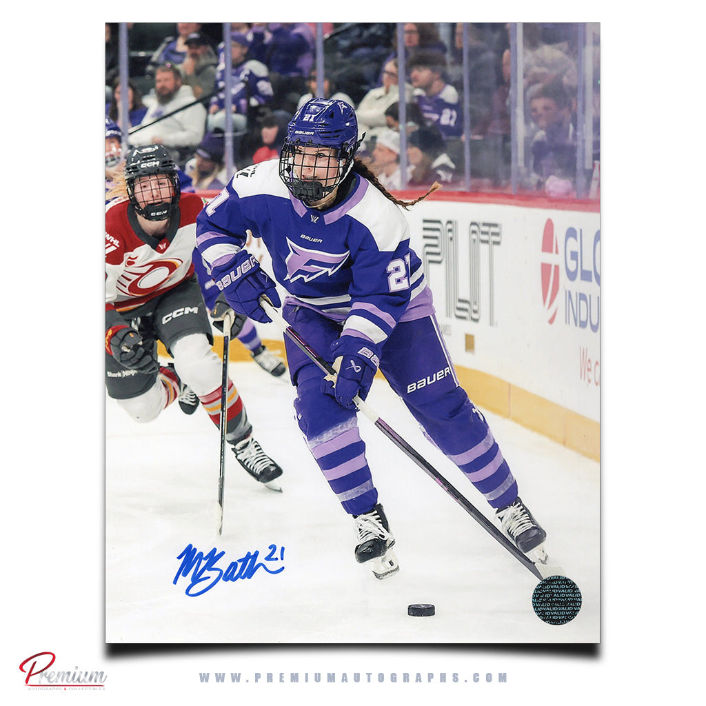 Mae Batherson Minnesota Frost Autographed 8x10 Photograph On the Attack