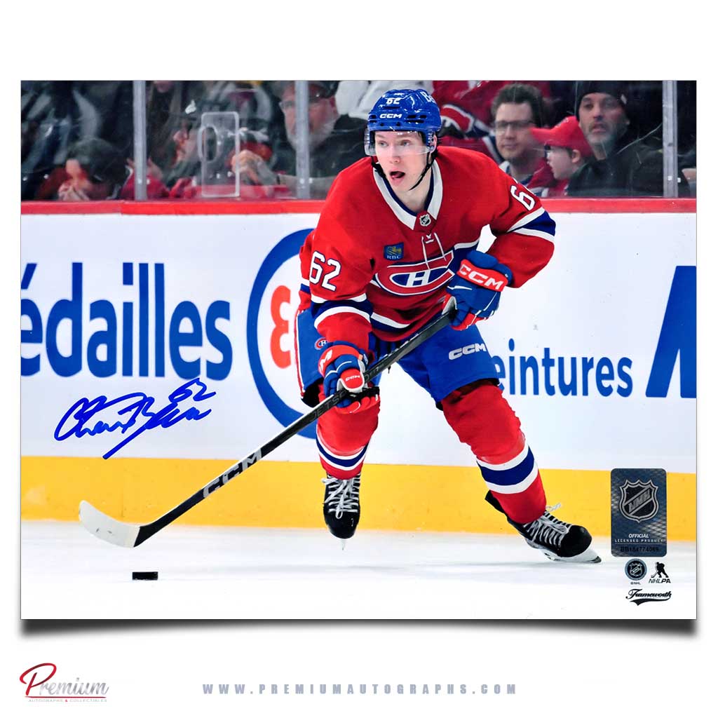 Owen Beck Montreal Canadiens Signed 8x10 Photograph with the Puck