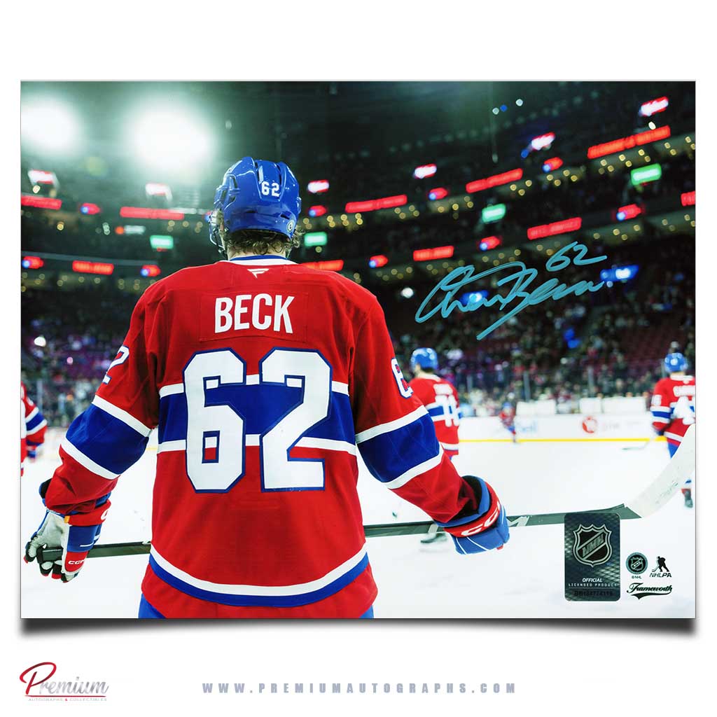 Owen Beck Montreal Canadiens Signed 8x10 Photograph Break