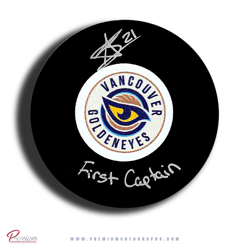 Ashton Bell Vancouver Goldeneyes PWHL Autographed Puck w/ First Captains Inscription