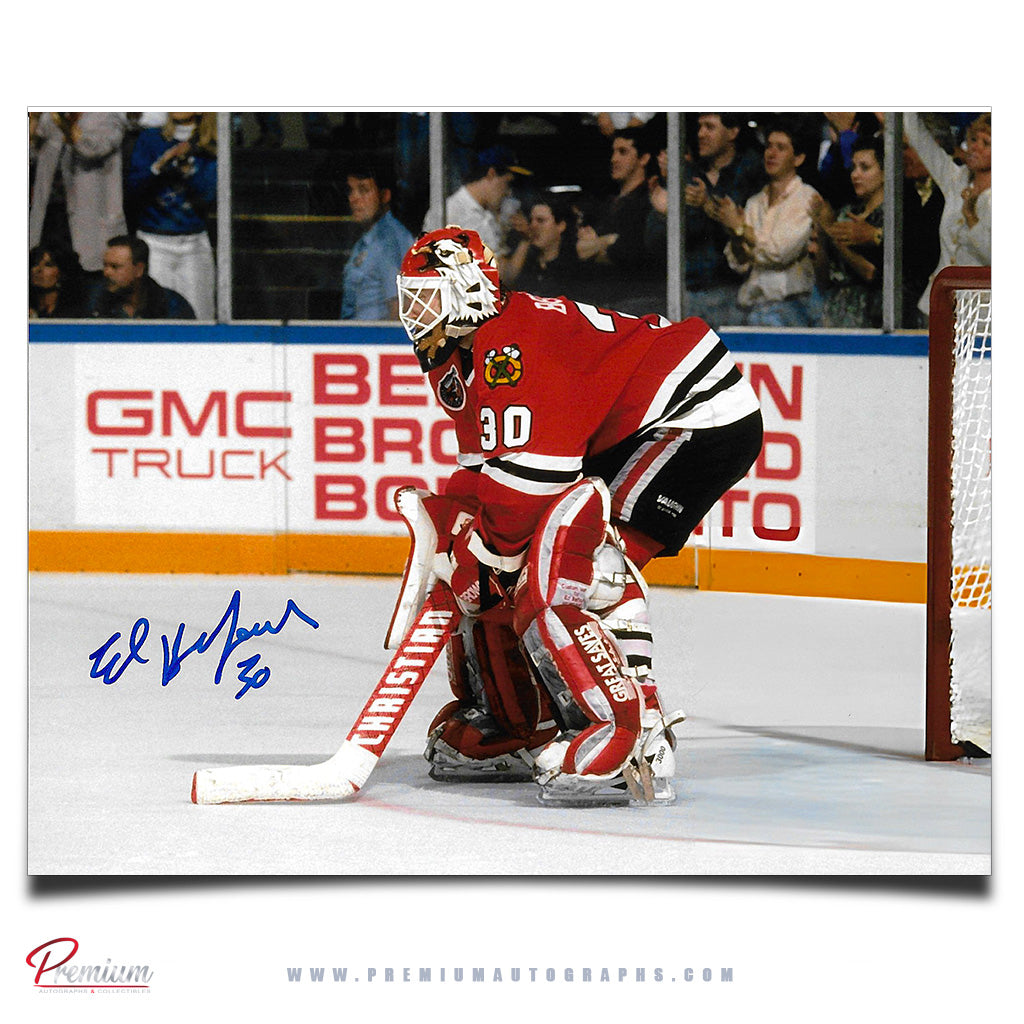 Ed Belfour Chicago Blackhawks Autographed 8x10 Photograph Top of the Crease
