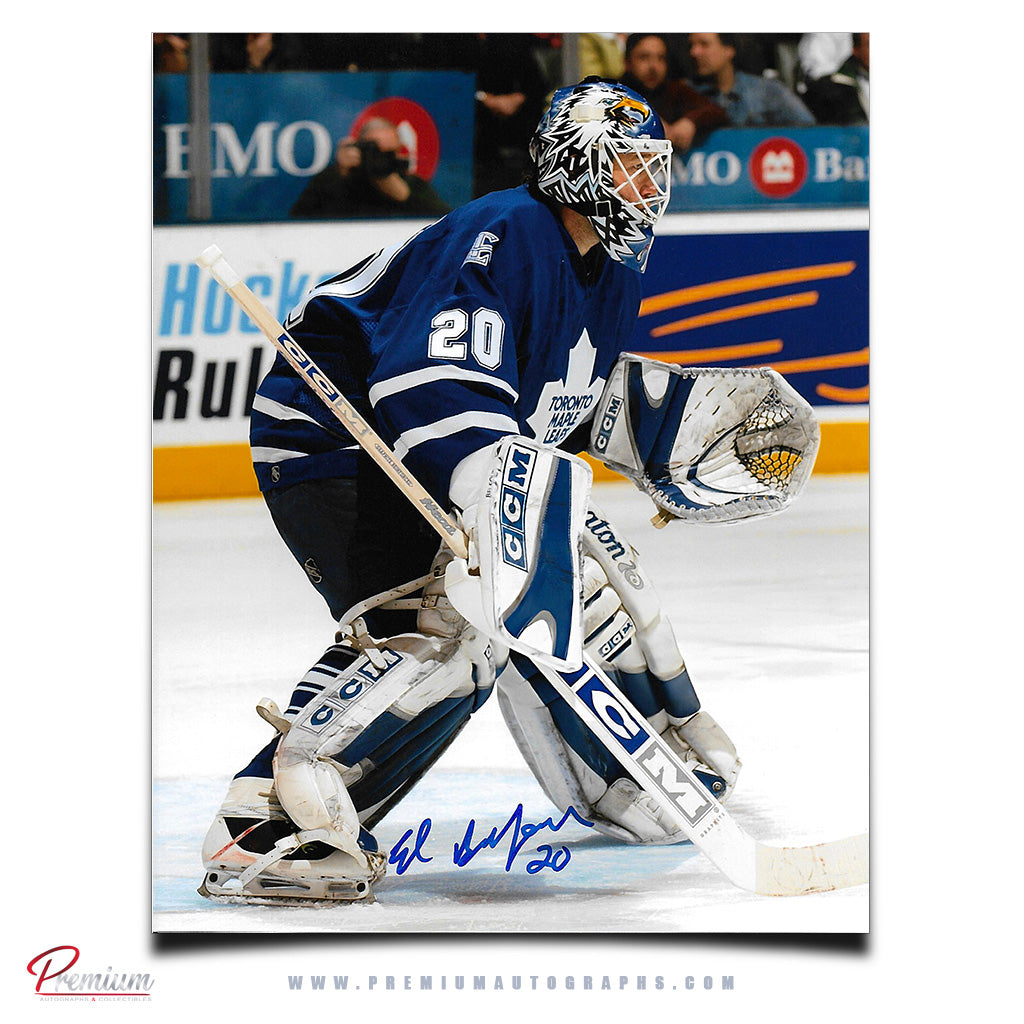 Ed Belfour Toronto Maple Leafs Autographed 8x10 Photograph Top of the Crease