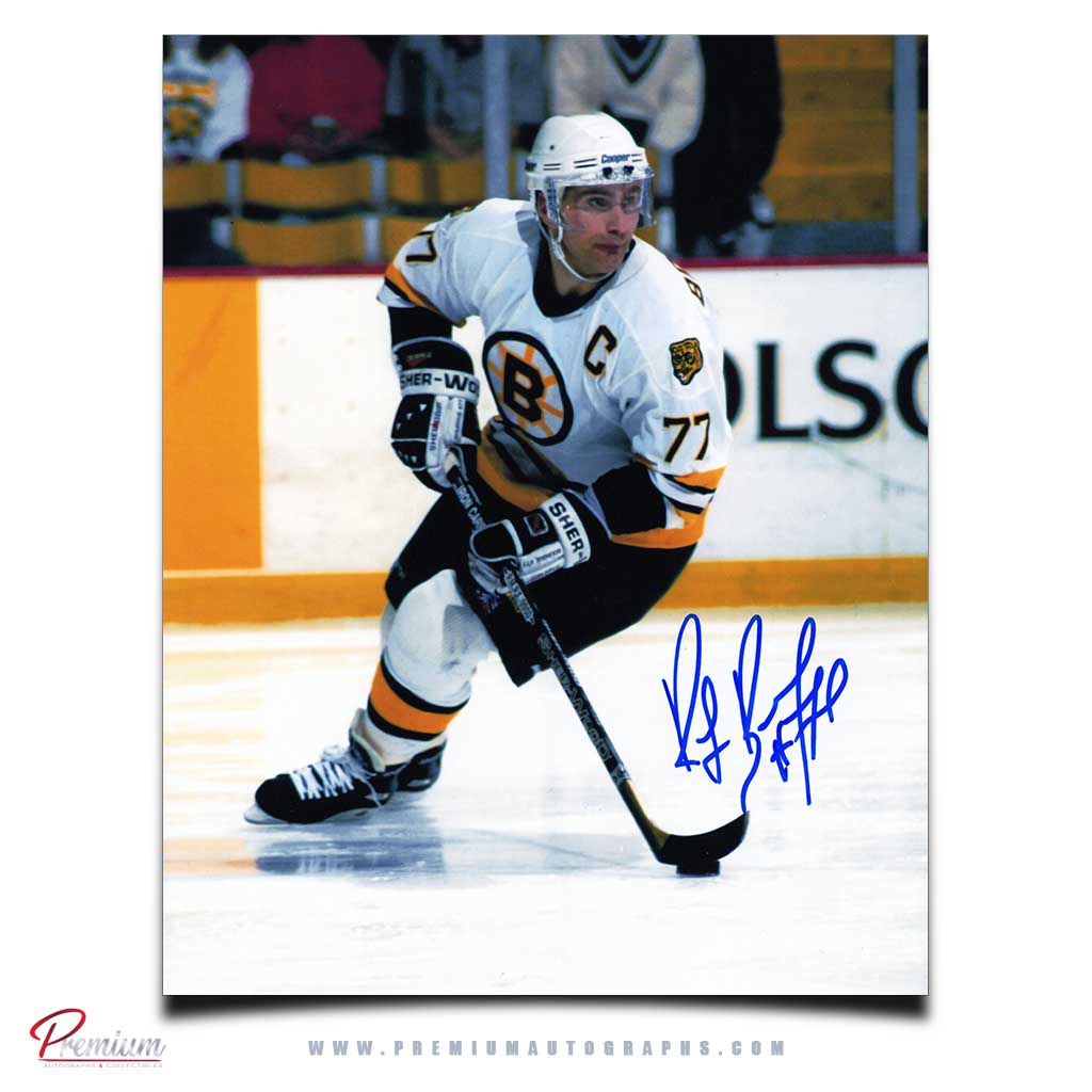 Ray Bourque Boston Bruins Signed 8x10 Photograph with the Puck