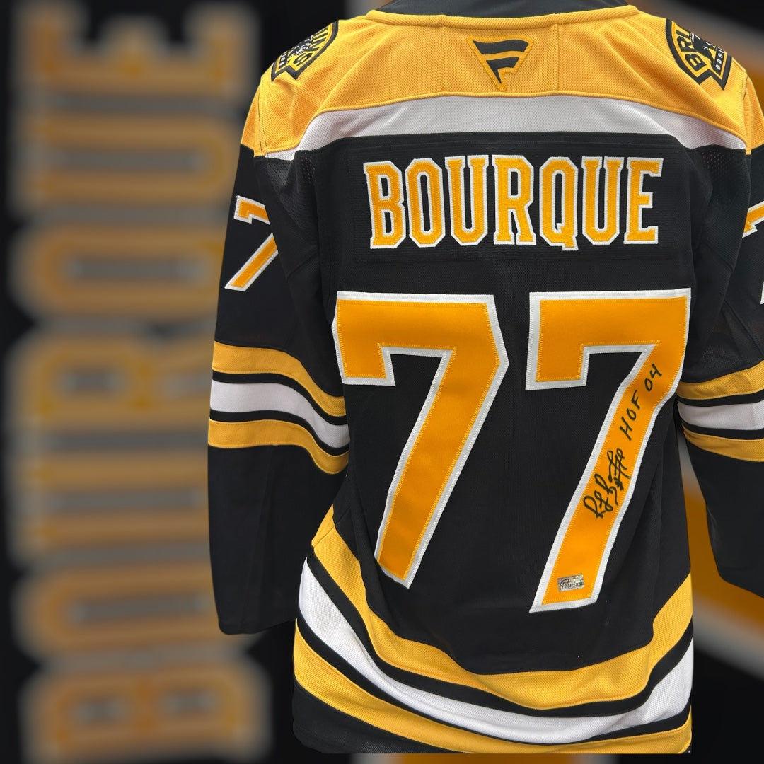 Ray Bourque Boston Bruins Fanatics Autographed Jersey w/ HOF 04 Inscription