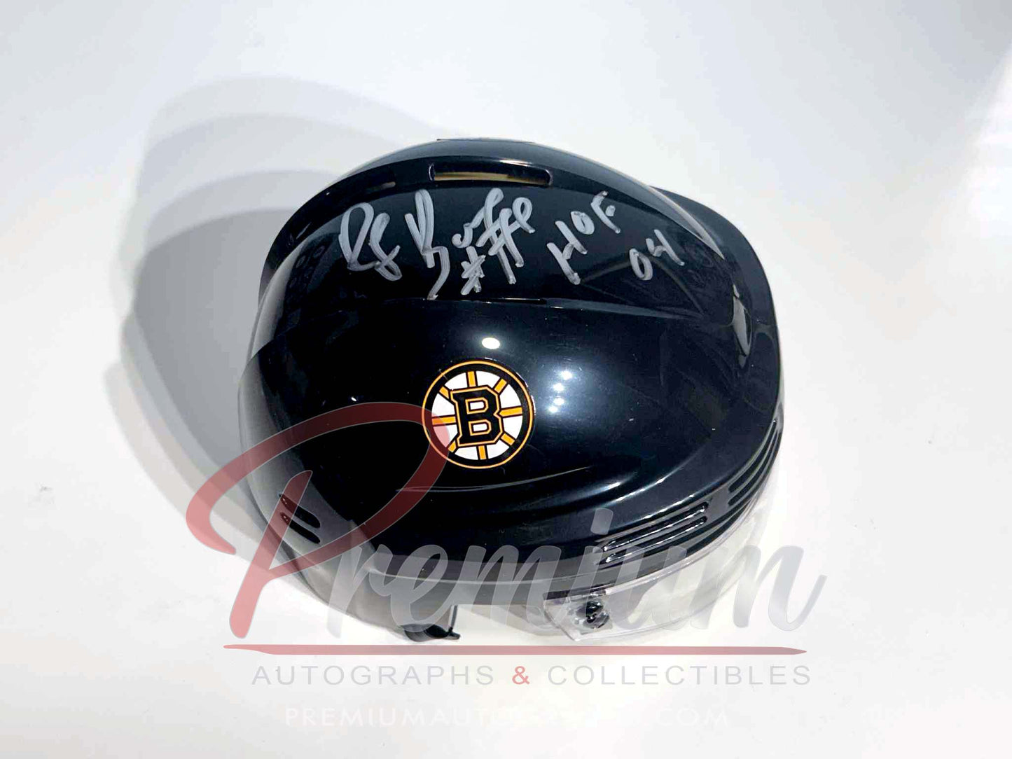 Ray Bourque Boston Bruins Autographed Mini Helmet w/ HOF 04 Inscription
