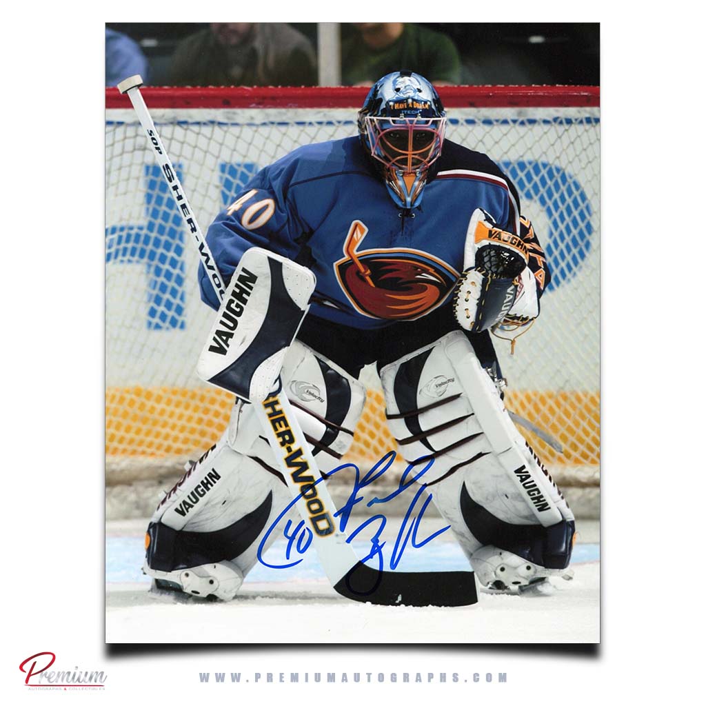 Fred Brathwaite Atlanta Thrashers Autographed 8x10 Photograph Intense
