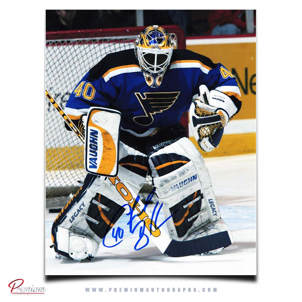 Fred Brathwaite St. Louis Blues Autographed 8x10 Photograph Out to Attack