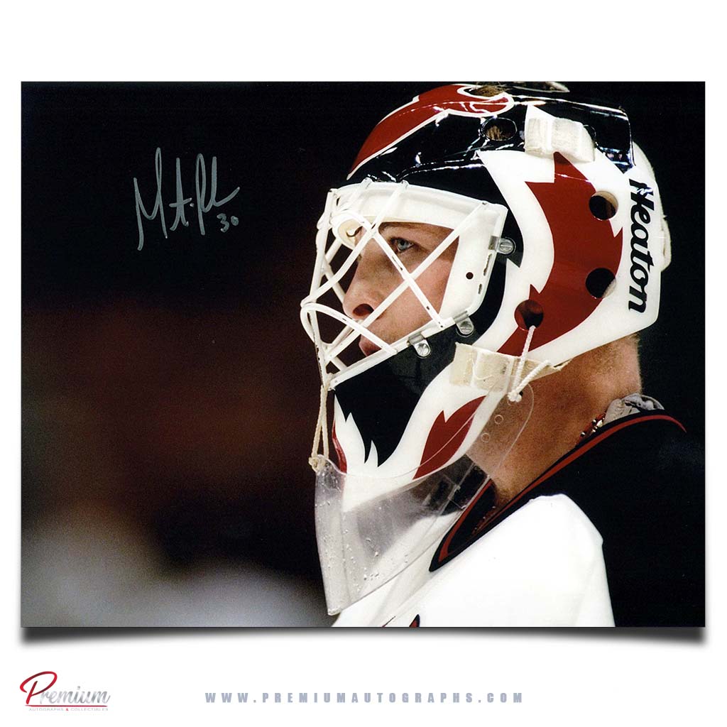 Martin Brodeur New Jersey Devils Autographed 8x10 Photograph Close Up Away