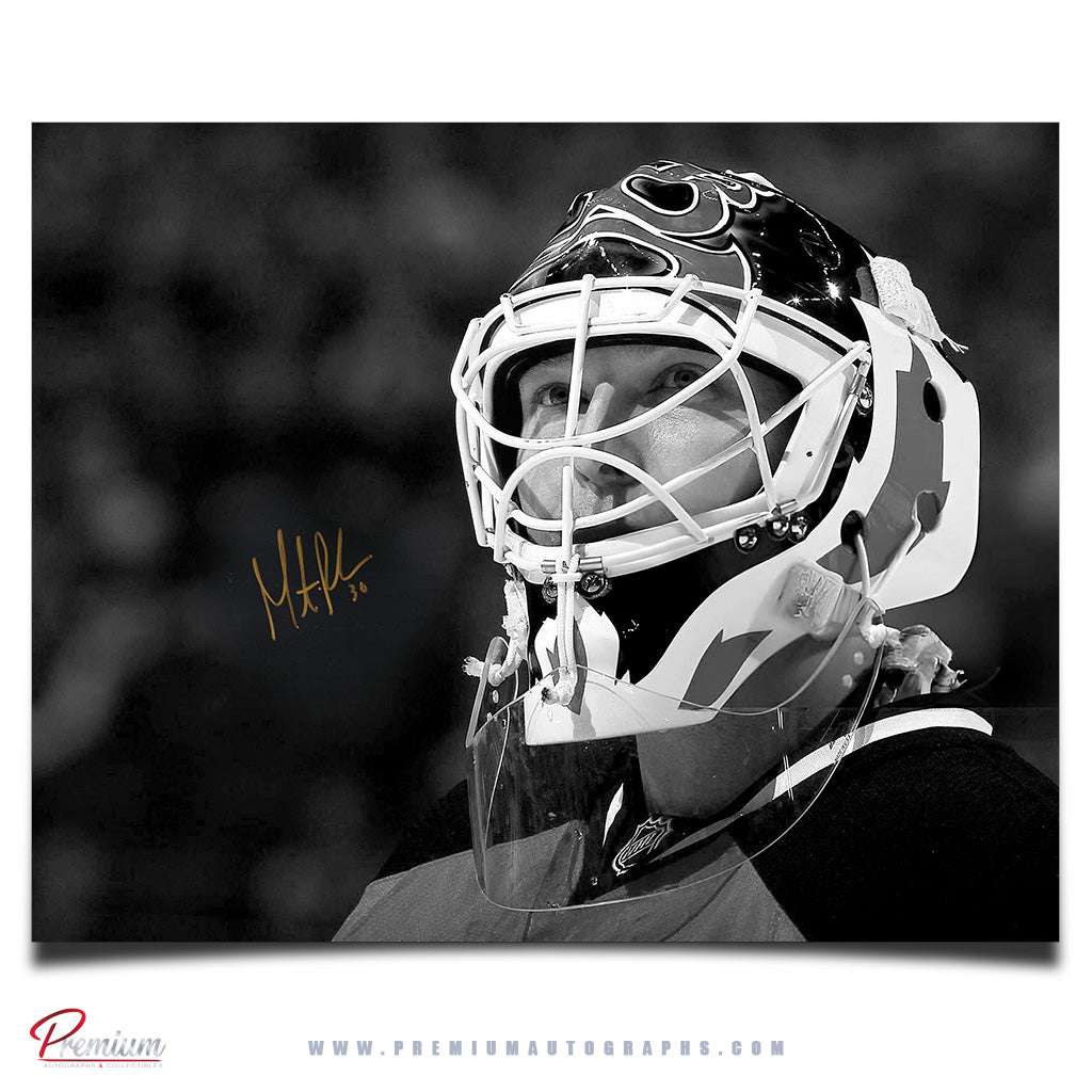 Martin Brodeur New Jersey Devils Autographed 16x20 Close Up Away B/W