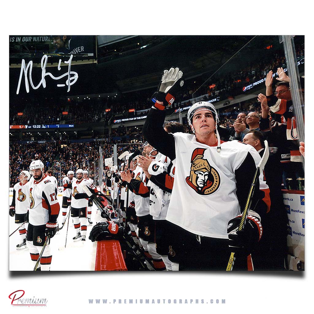 Alex Burrows Ottawa Senators Autographed 8x10 Photograph Crowd Salute