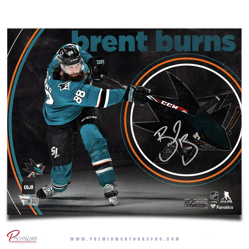 Brert Burns San Jose Sharks Autographed 8x10 Photograph Slap Shot