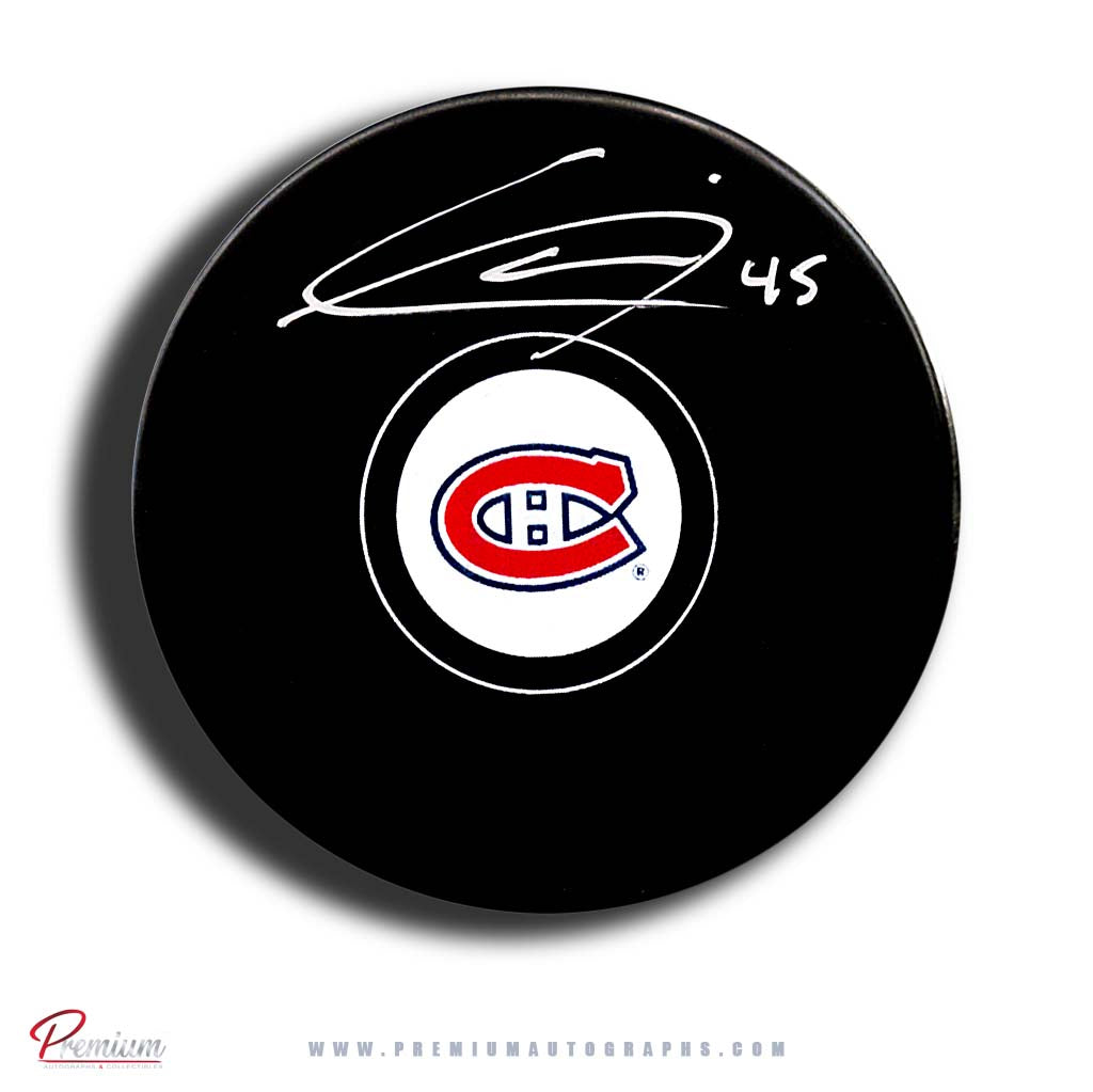 Alexandre Carrier Montreal Canadiens Autographed Puck