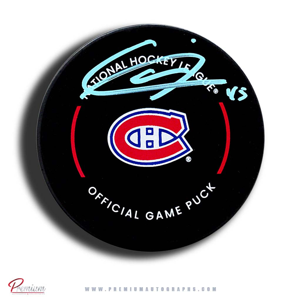 Alexandre Carrier Montreal Canadiens Autographed Puck