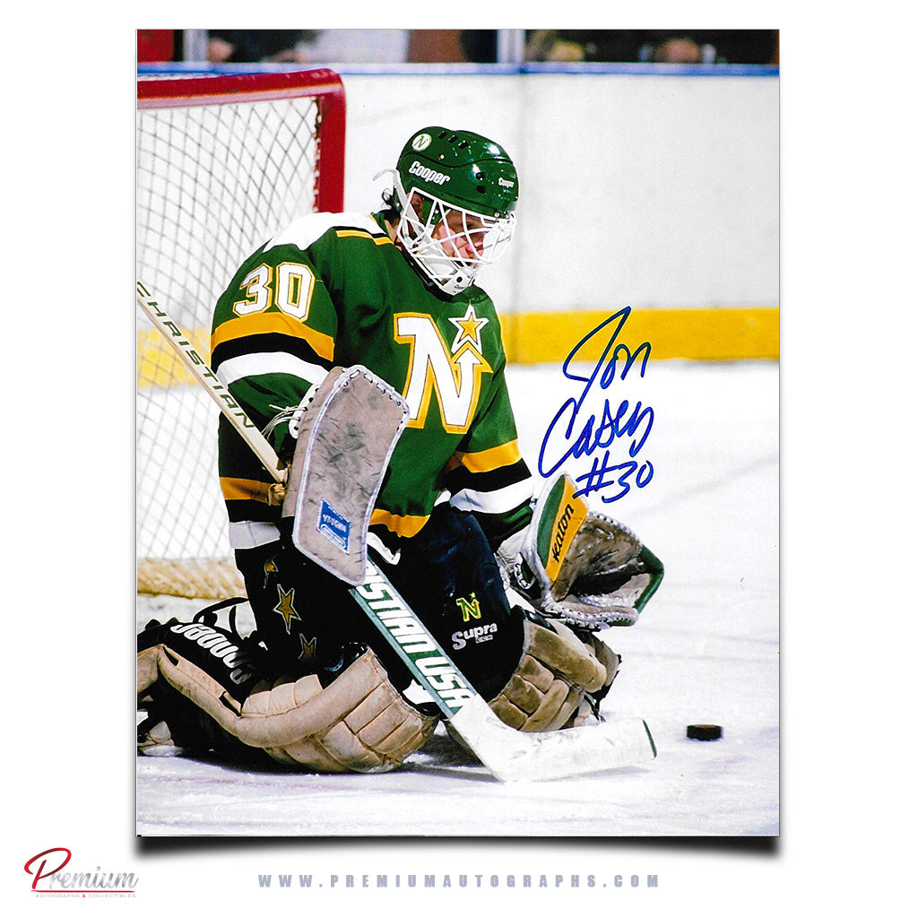 Jon Casey Minnesota North Stars Autographed 8x10 Photograph Pad Save
