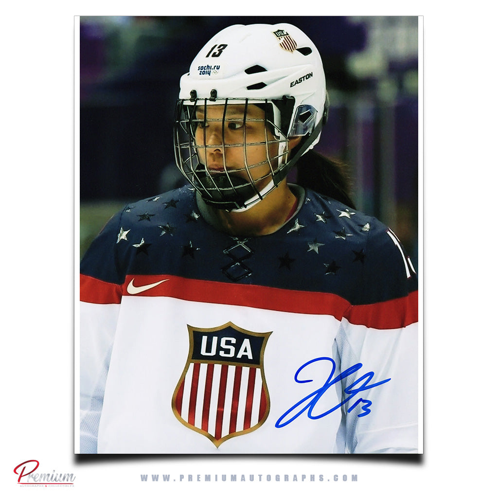 Julie Chu Team USA Autographed 8x10 Photograph Close Up