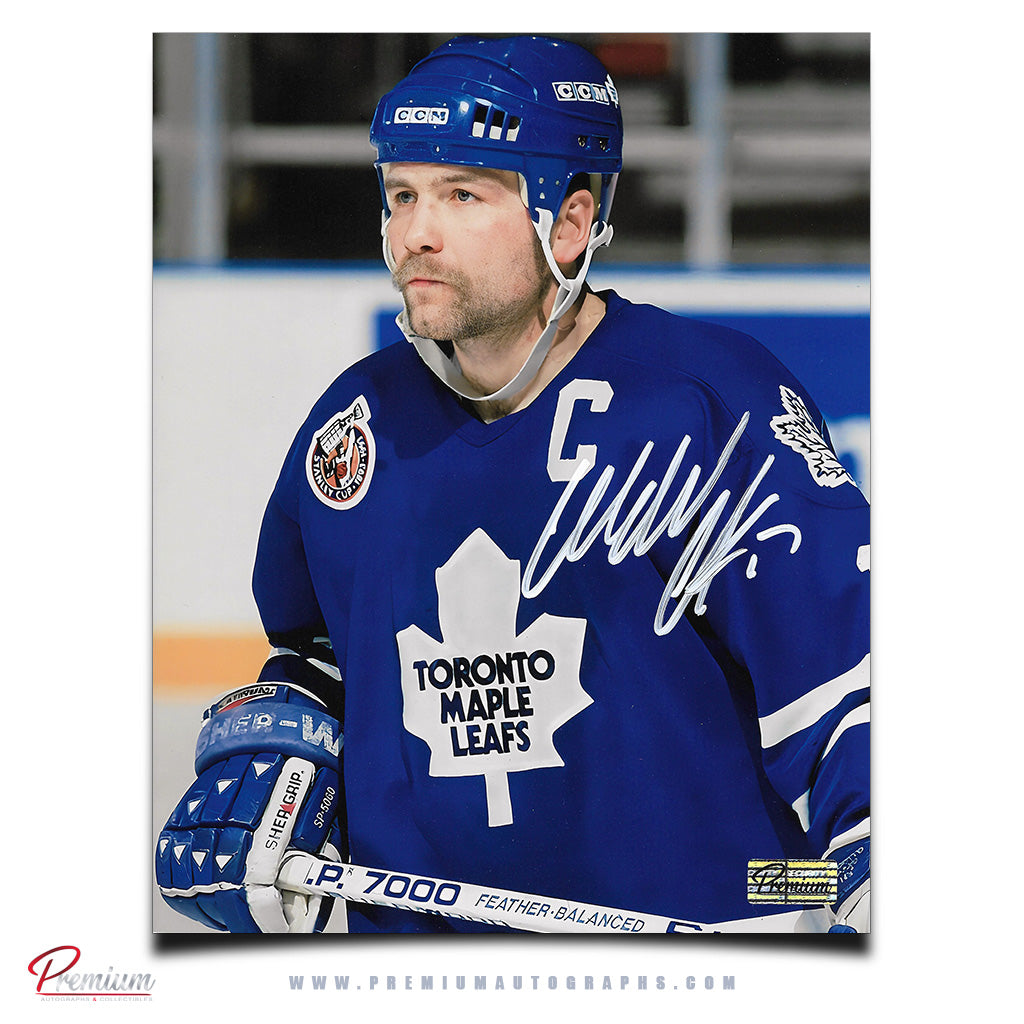 Wendel Clarke Toronto Maple Leafs Autographed 8x10 Photograph Close Up