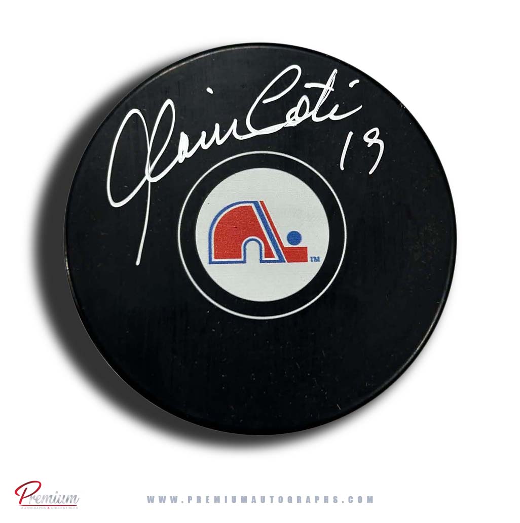 Alain Cote Quebec Nordiques Autographed Puck