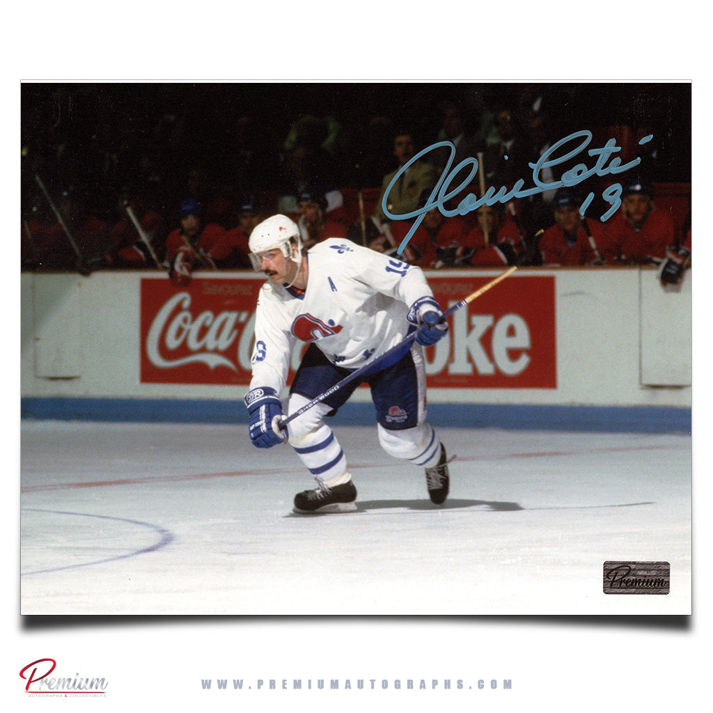 Alain Cote Quebec Nordiques Autographed 8x10 Photograph Vs. The Canadiens