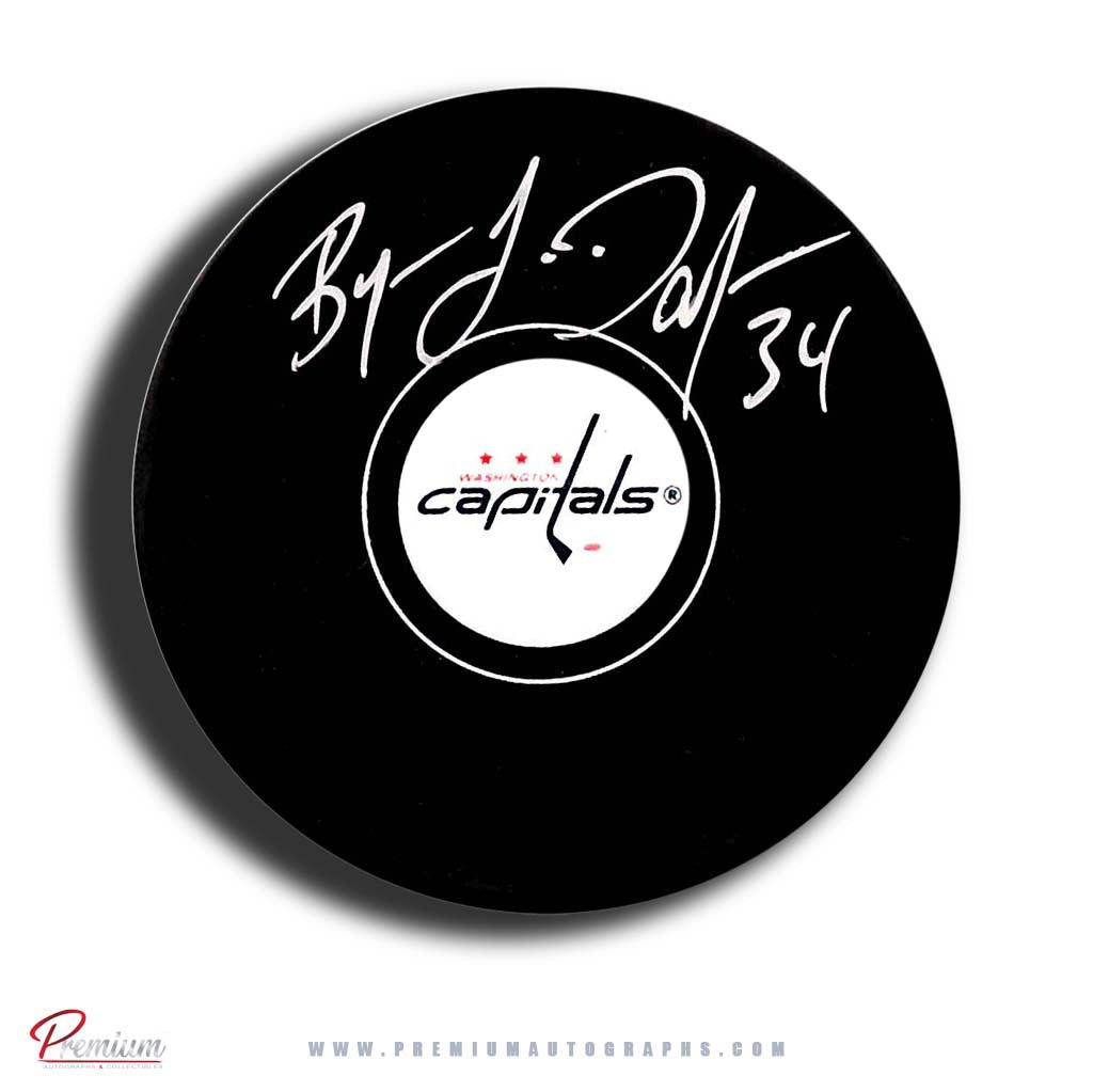 Byron Dafoe Washington Capitals Signed Puck