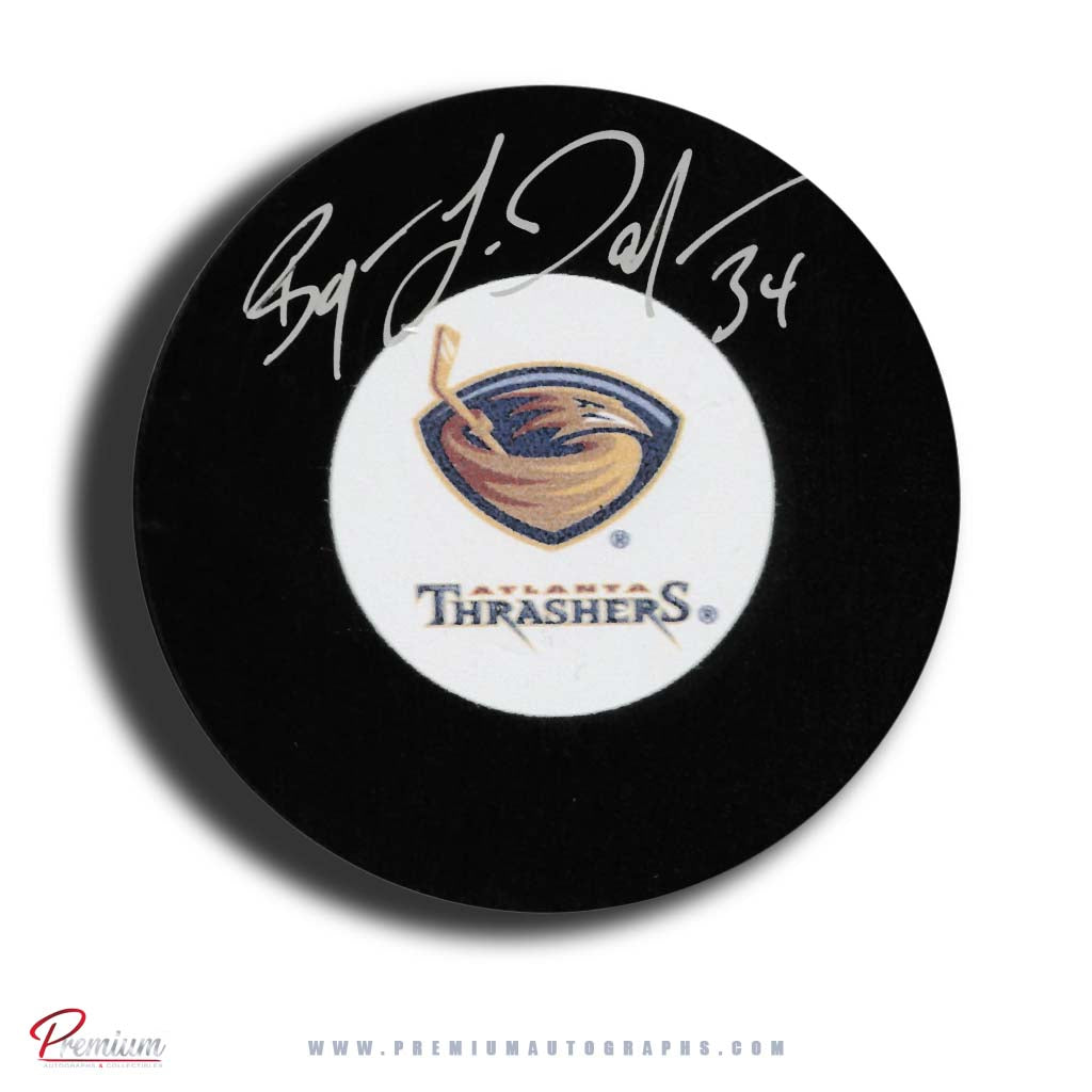 Byron Dafoe Atlanta Trashers Autographed Puck