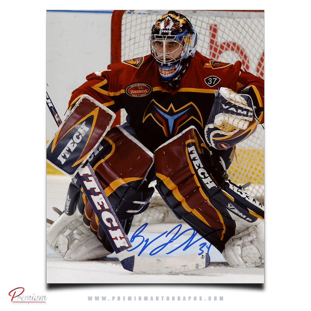 Byron Dafoe Atlanta Thrashers Signed 8x10 Photograph Focused