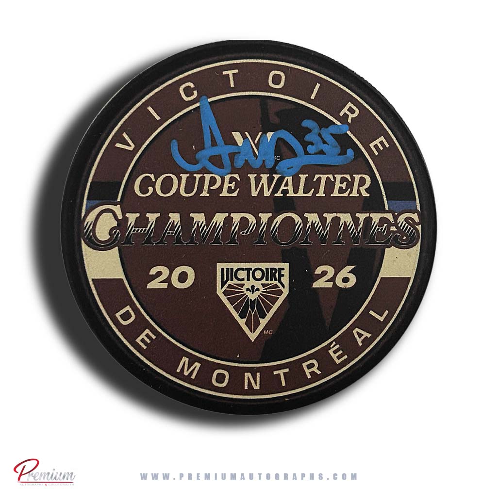 Ann-Renee Desbiens Autographed Montreal Victoire 2026 Walter Cup Champions Puck