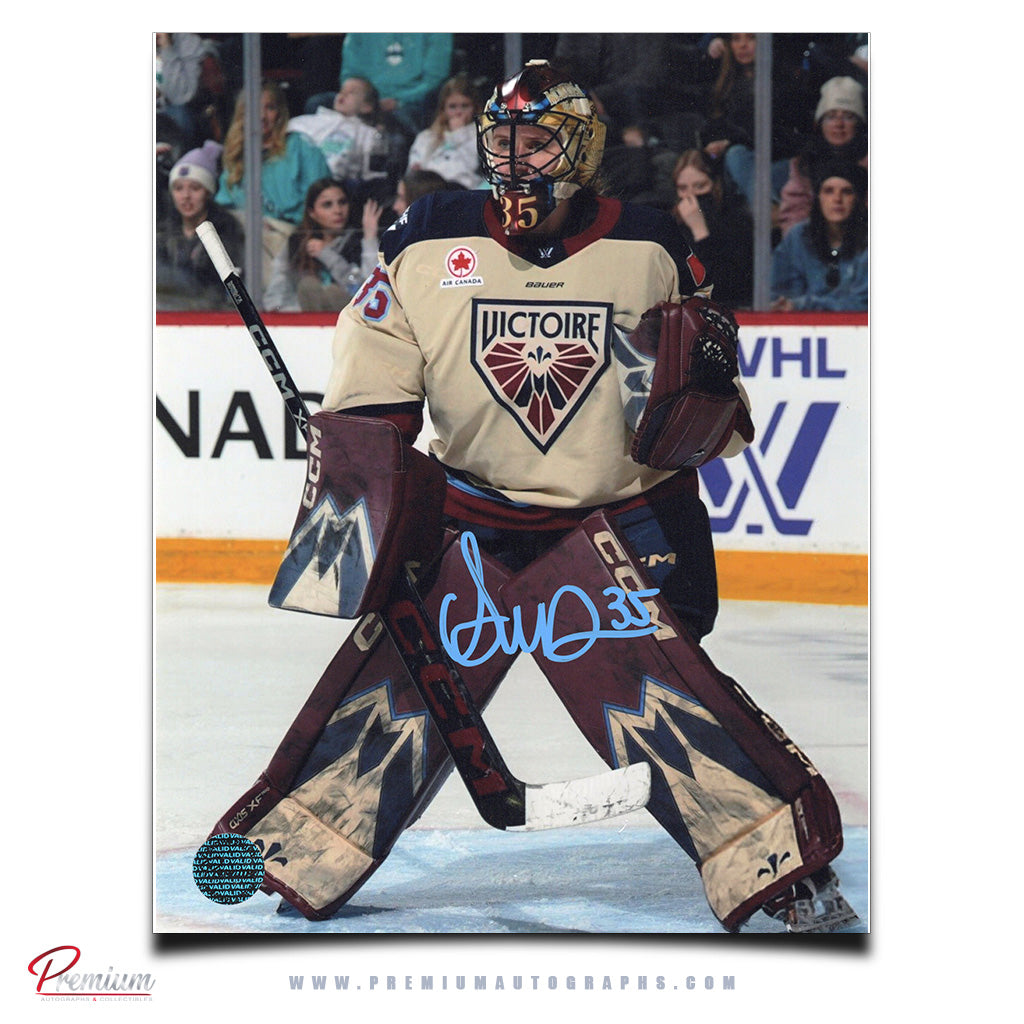 Ann-Renee Desbiens Montreal Victoire Autographed 8x10 Photograph in the Paint