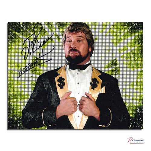 Ted DiBiase "Million Dollar Man" WWE Signed 8x10 1/2 Pose HOF 2010 Inscription