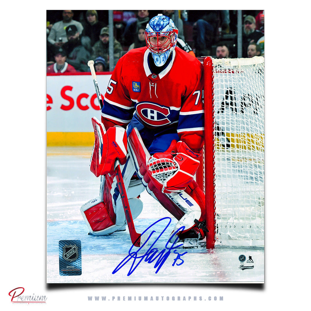 Jakub Dobes Montreal Canadiens Autographed 8x10 Photograph Against the Post Away