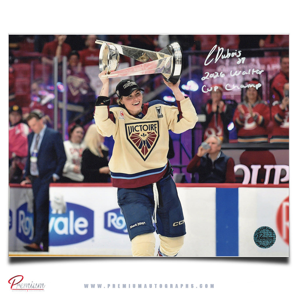 Catherine Dubois Montreal Victoire Autographed 8x10 Photograph 2026 Walter Cup Champs Inscription
