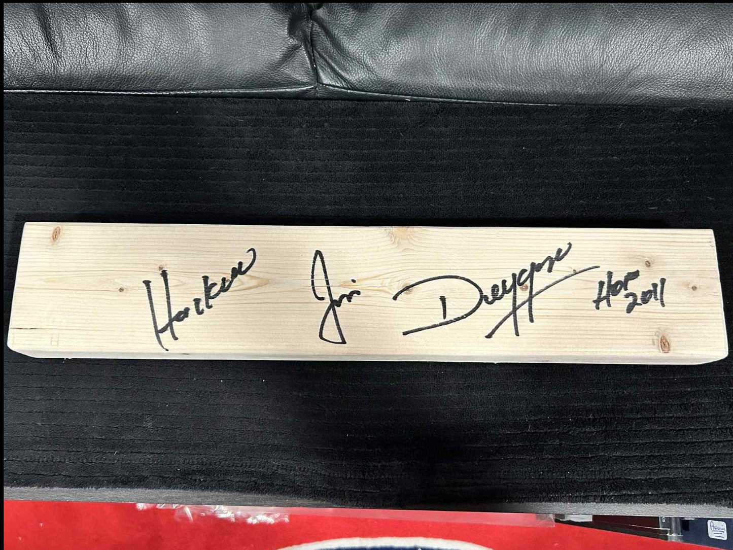 Hacksaw Jim Duggan WWE Wrestling Autographed 2x4 w/ HOF 2011 Inscription