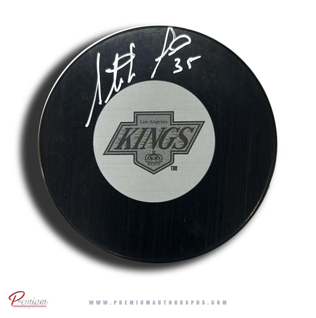 Stephan Fiset Los Angles Kings Autographed Puck