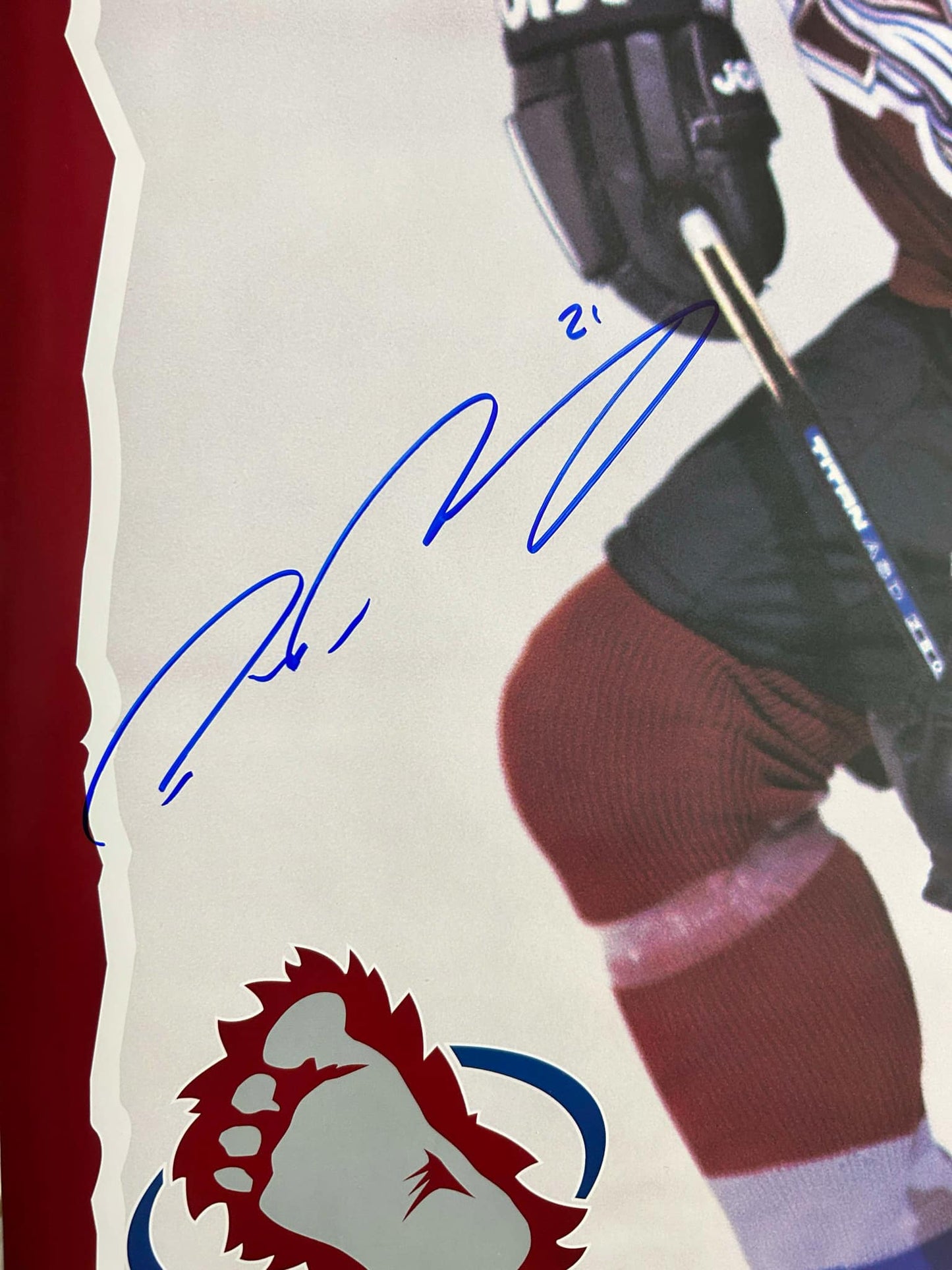 Peter Forsberg Colorado Avalanche Signed 2.75x3.75 in Poster