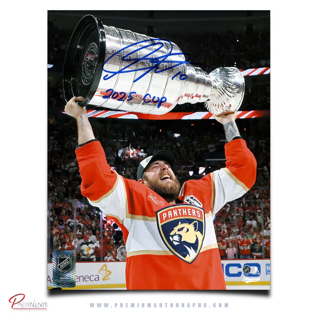 A.J. Greer Florida Panthers Autographed 8x10 Photograph Stanley Cup Celebration Close Up