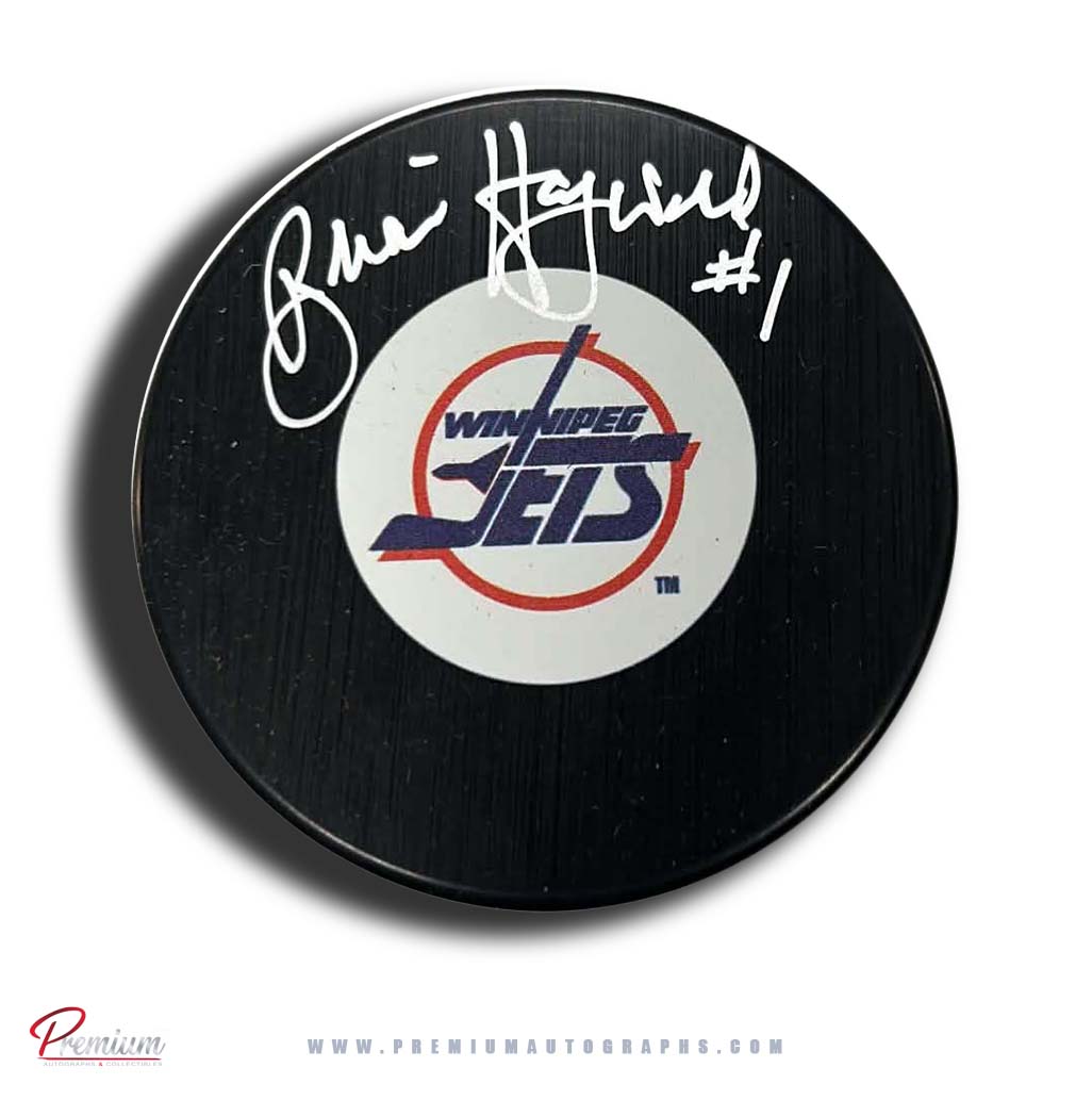 Brian Hayward Winnipeg Jets Autographed Puck