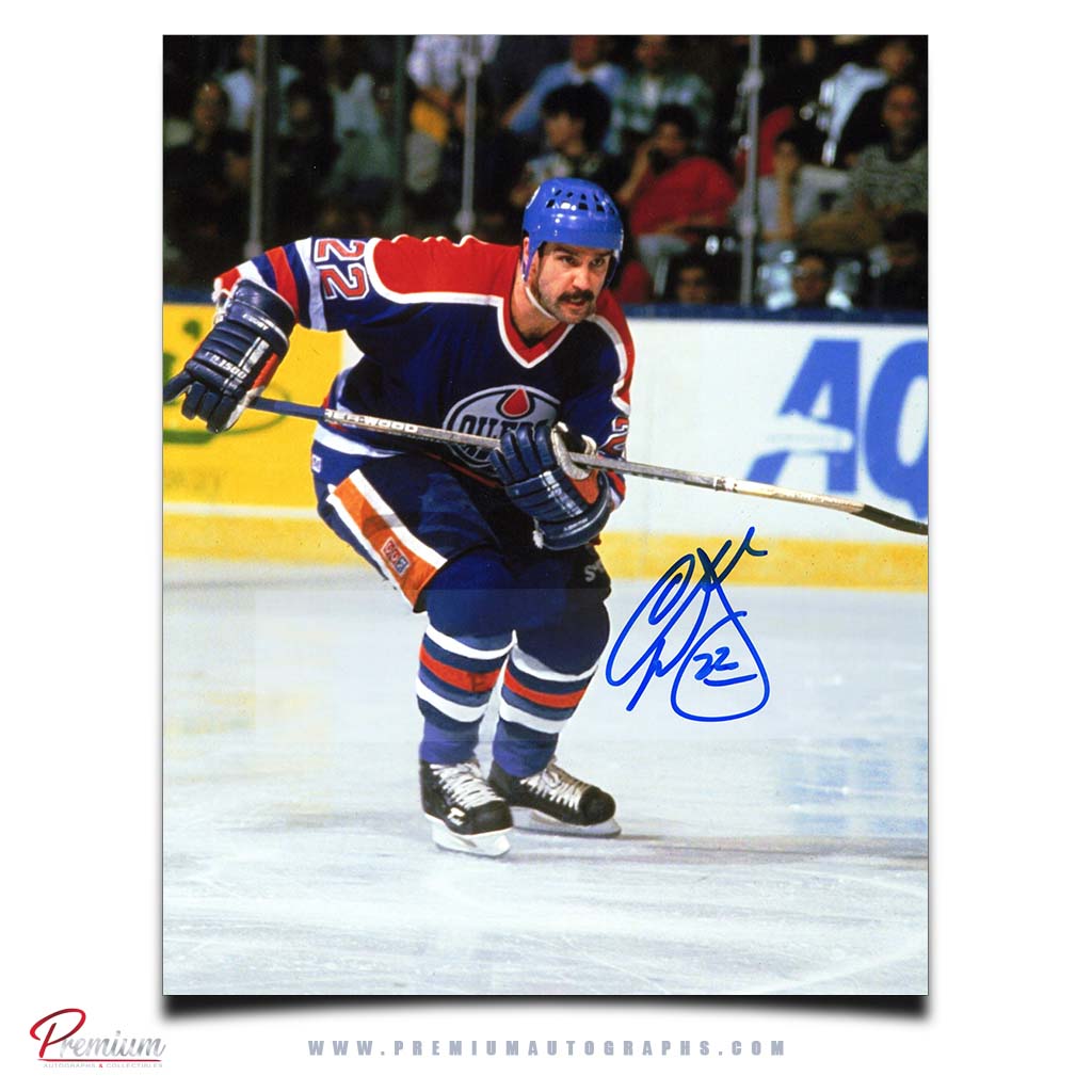 Charlie Huddy Edmonton Oilers Autographed 8x10 Photograph On the Attack