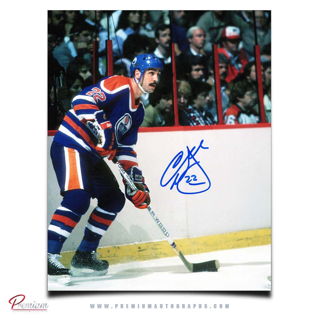 Charlie Huddy Edmonton Oilers Autographed 8x10 Photograph Behind the Net