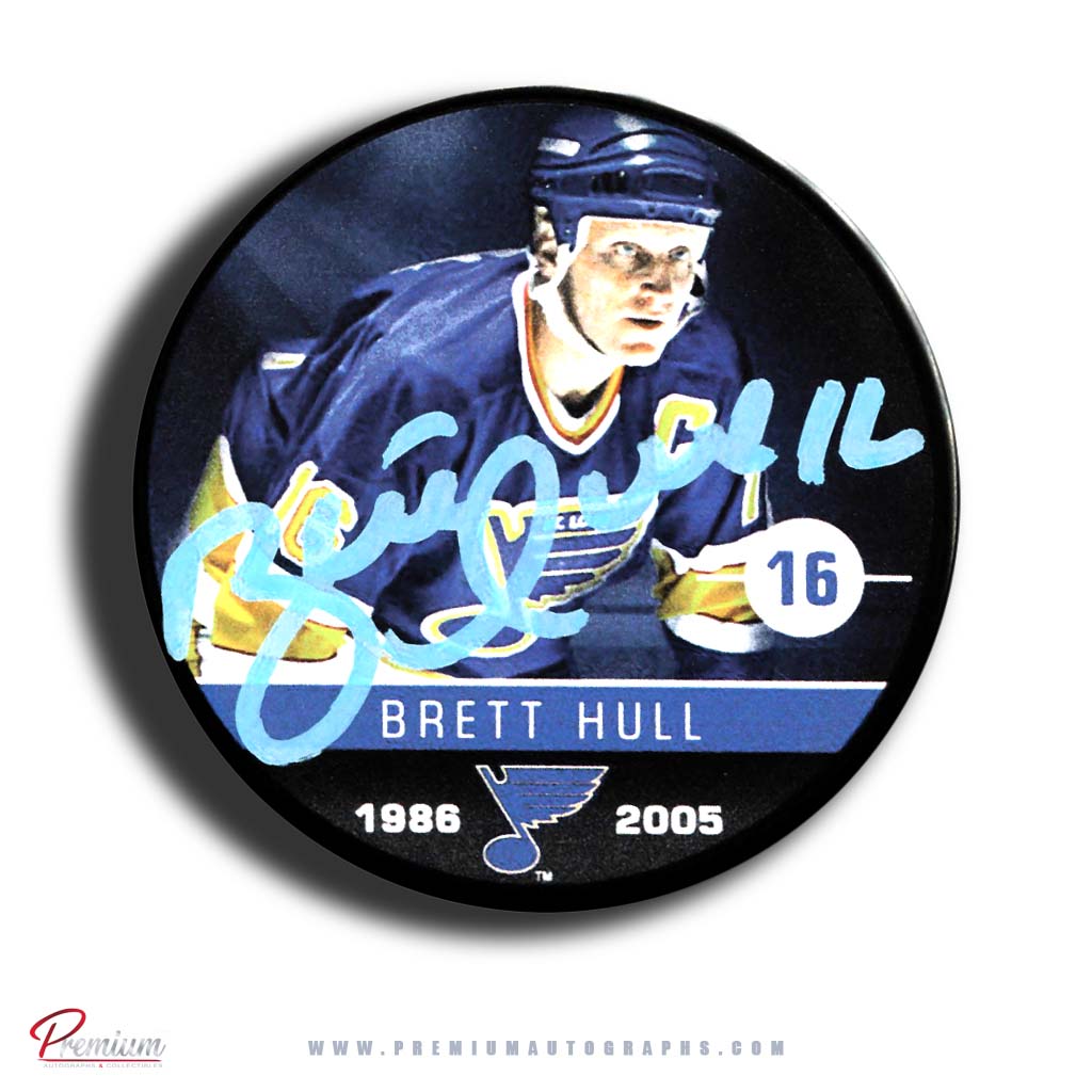 Brett Hull St. Louis Blues Autographed Puck