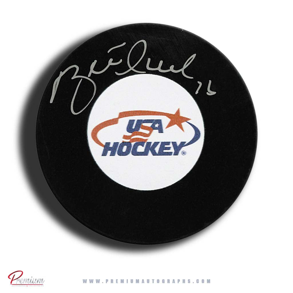 Brett Hull Team USA Autographed Puck