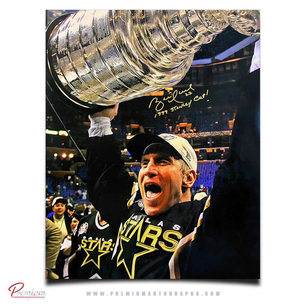 Brett Hull Dallas Stars Autographed 16x20 Stanley Cup Celebration w/ 1999 Stanley Cup! Inscription