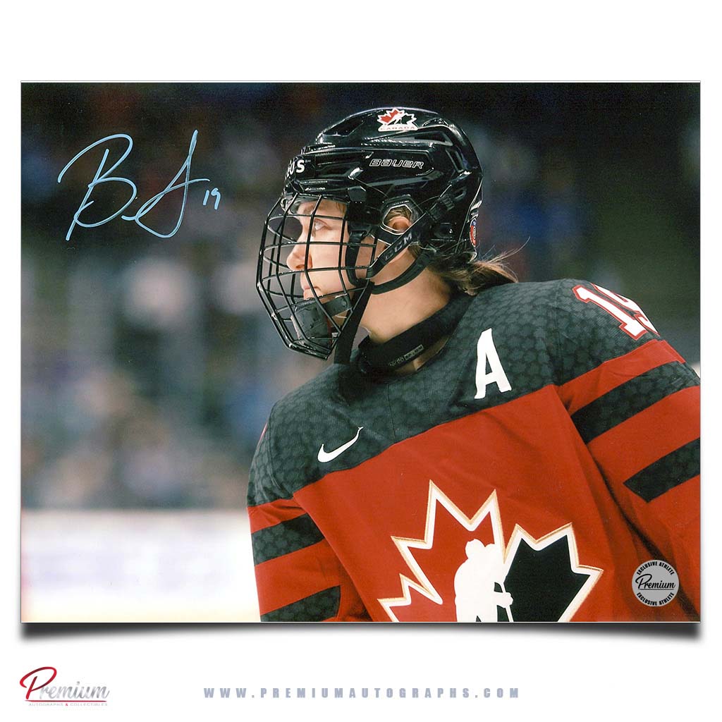 Brianne Jenner Team Canada Signed 8x10 Photograph Close Up