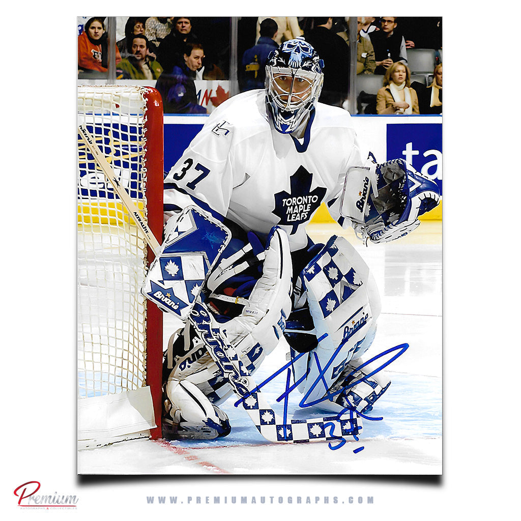 Trevor Kidd Toronto Maple Leafs Autographed 8x10 Photograph Against the Post