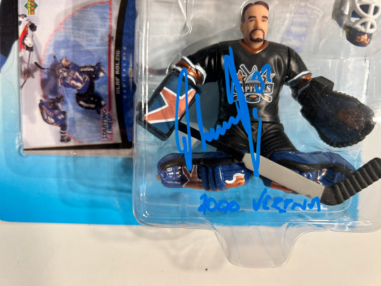 Olaf Kolzig Washington Capitals Autographed Starting Lineup Figure w/ 2000 Vezina Inscription