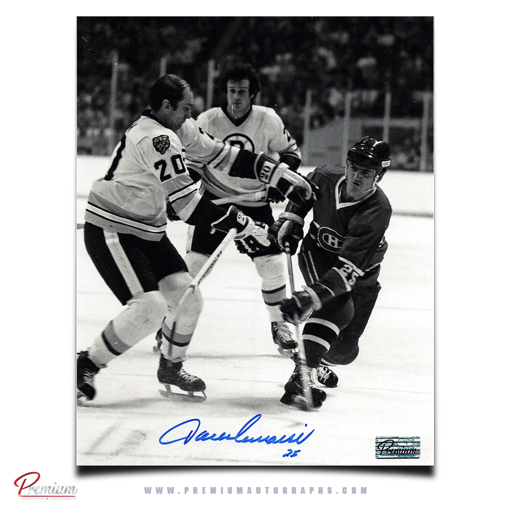 Jacques Lemaire Montreal Canadiens Autographed 8x10 Photograph Vs. The Bruins