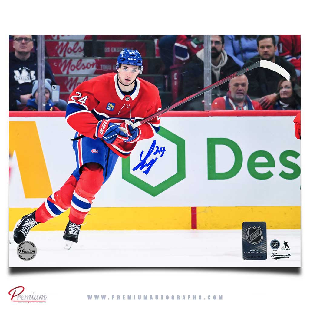 Logan Mailloux Montreal Canadiens Signed 8x10 Photograph On the Rush