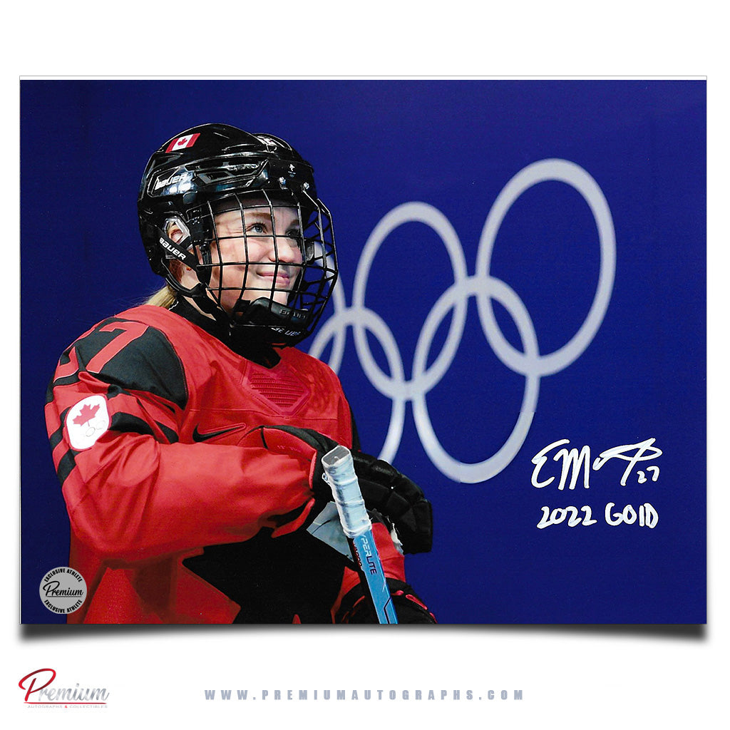 Emma Maltais Team Canada Autographed 8x10 Photograph Olympics w/ 2022 Gold Inscription