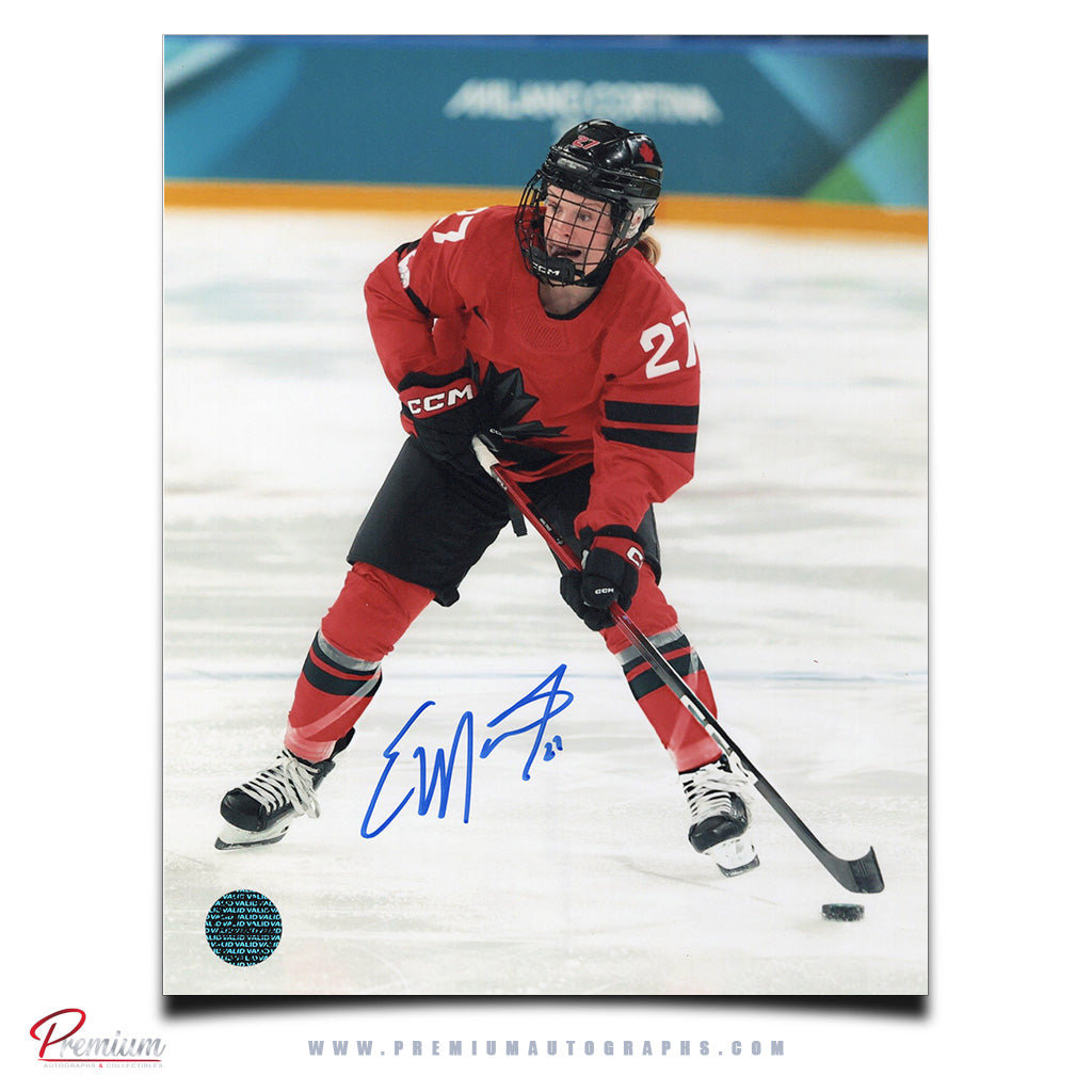 Emma Maltais Team Canada Autographed 8x10 Photograph With the Puck