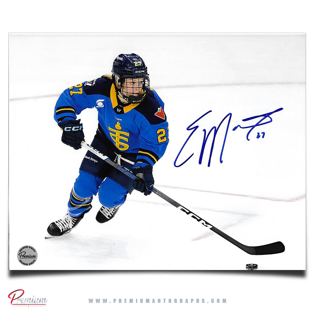 Emma Maltais Toronto Sceptres PWHL Autographed 8x10 Photograph With the Puck